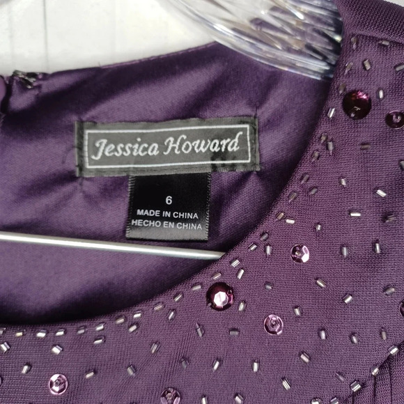 Jessica Howard purple formal sleeveless dress - Picture 5 of 10